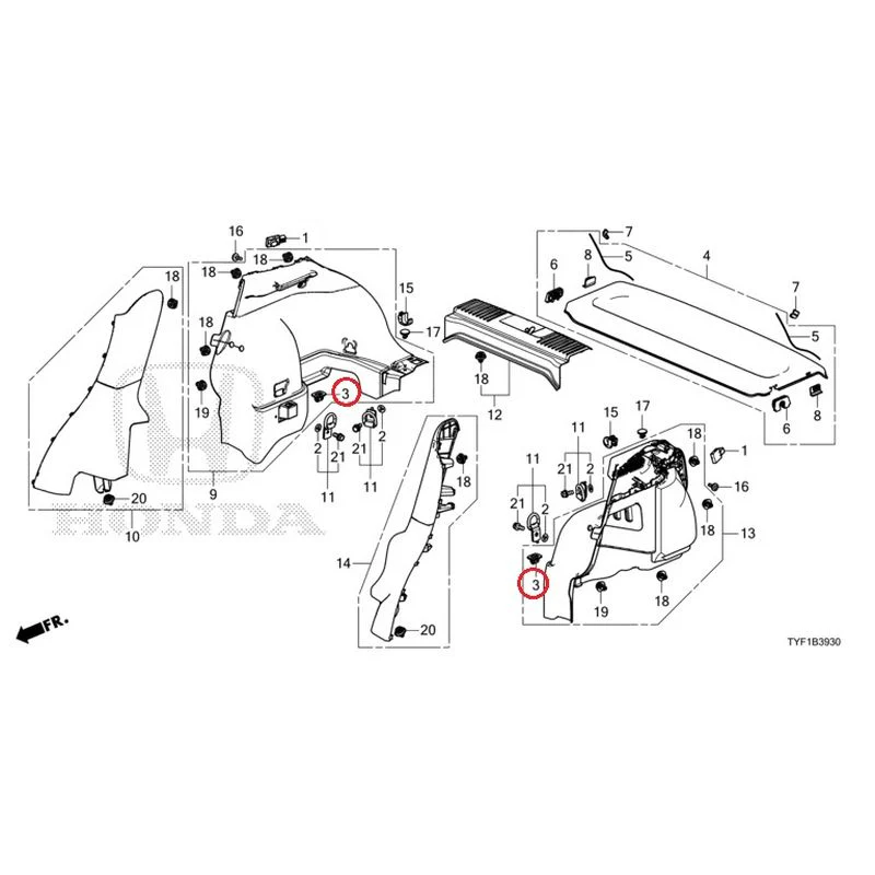 [NEW] JDM HONDA Honda e ZC7 2023 Side Lining GENUINE OEM - Image 4