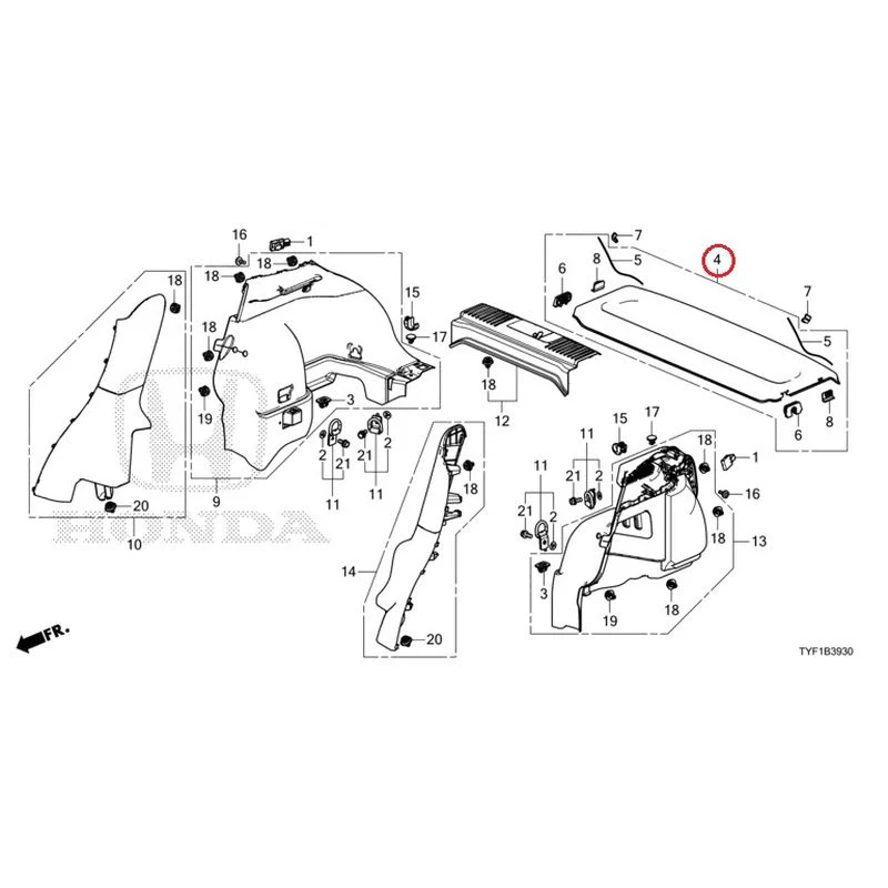 [NEW] JDM HONDA Honda e ZC7 2023 Side Lining GENUINE OEM - Image 5