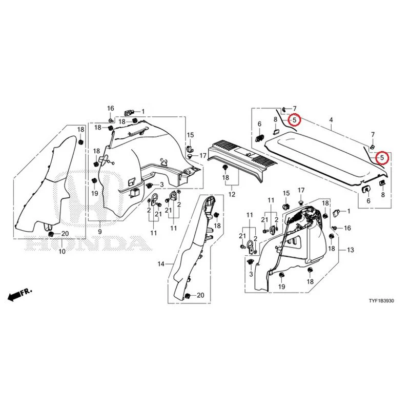 [NEW] JDM HONDA Honda e ZC7 2023 Side Lining GENUINE OEM - Image 6