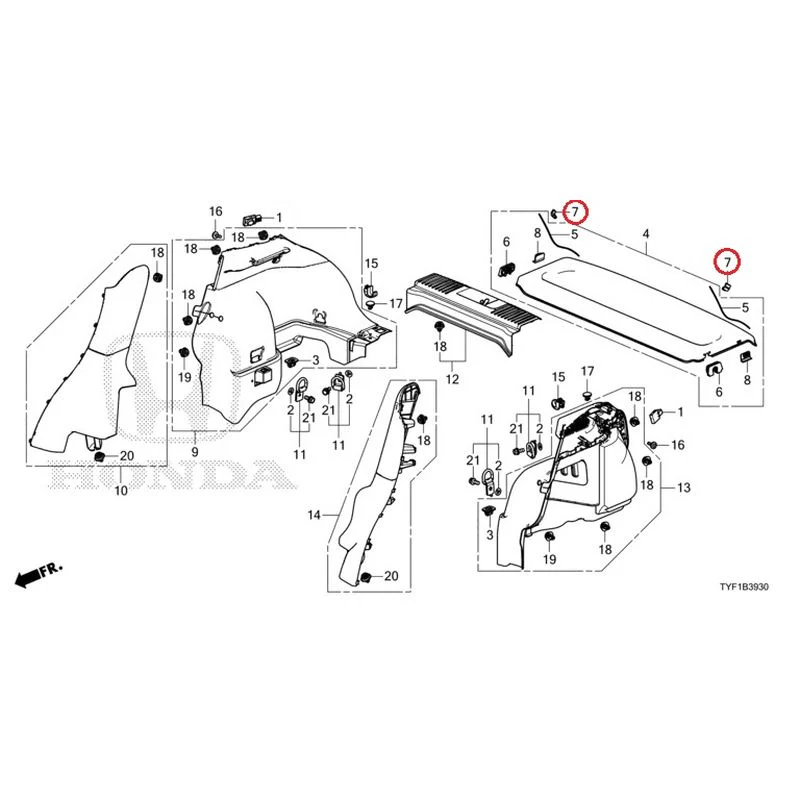 [NEW] JDM HONDA Honda e ZC7 2023 Side Lining GENUINE OEM - Image 8