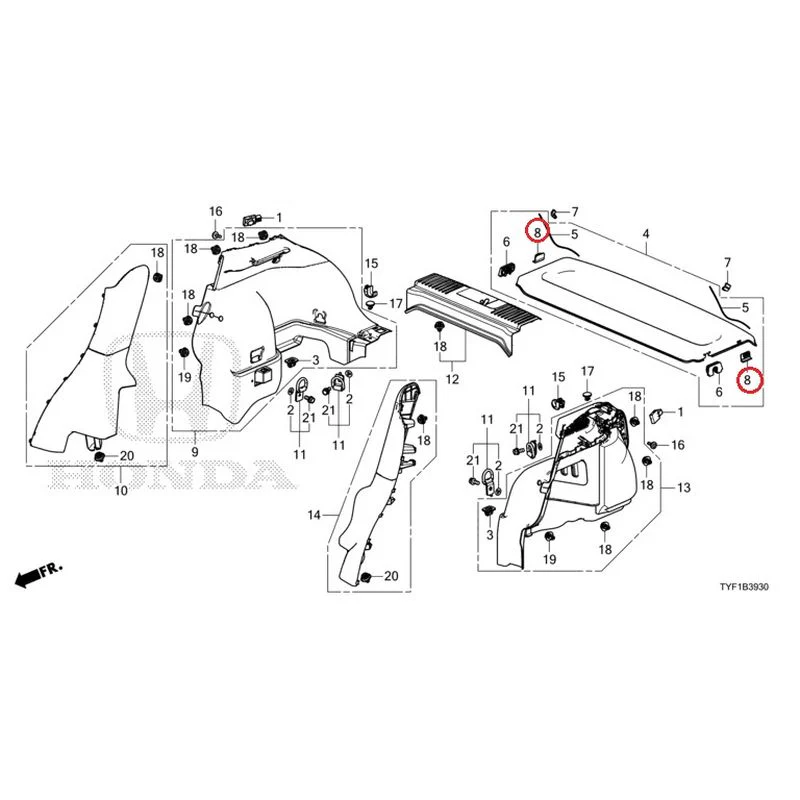 [NEW] JDM HONDA Honda e ZC7 2023 Side Lining GENUINE OEM - Image 9