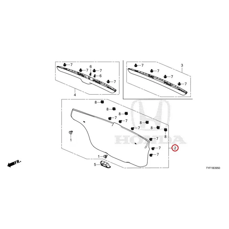 [NEW] JDM HONDA Honda e ZC7 2023 Tailgate Lining GENUINE OEM - Image 3