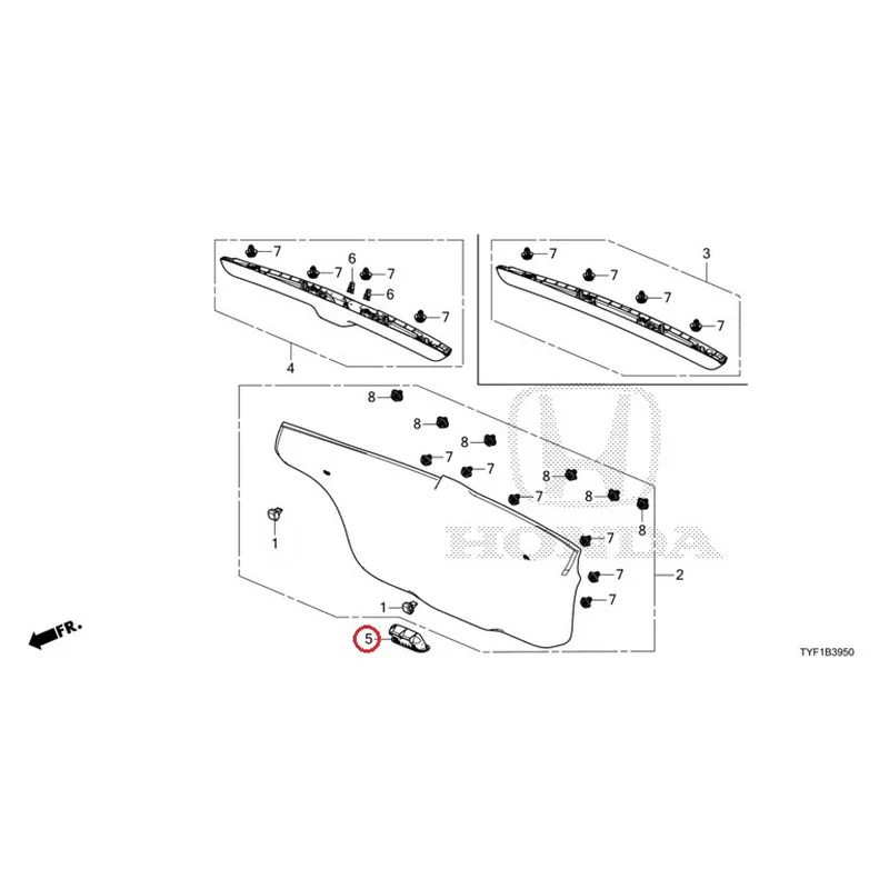 [NEW] JDM HONDA Honda e ZC7 2023 Tailgate Lining GENUINE OEM - Image 5
