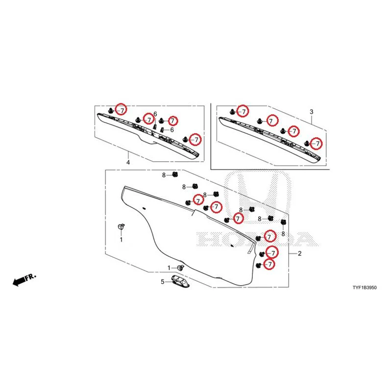[NEW] JDM HONDA Honda e ZC7 2023 Tailgate Lining GENUINE OEM - Image 7