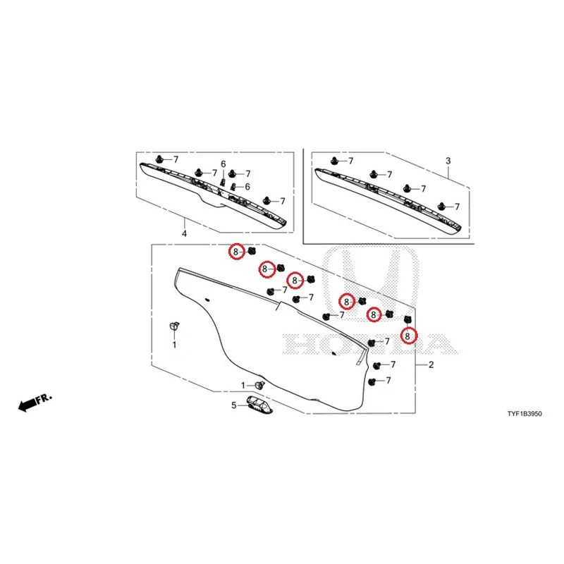 [NEW] JDM HONDA Honda e ZC7 2023 Tailgate Lining GENUINE OEM - Image 8