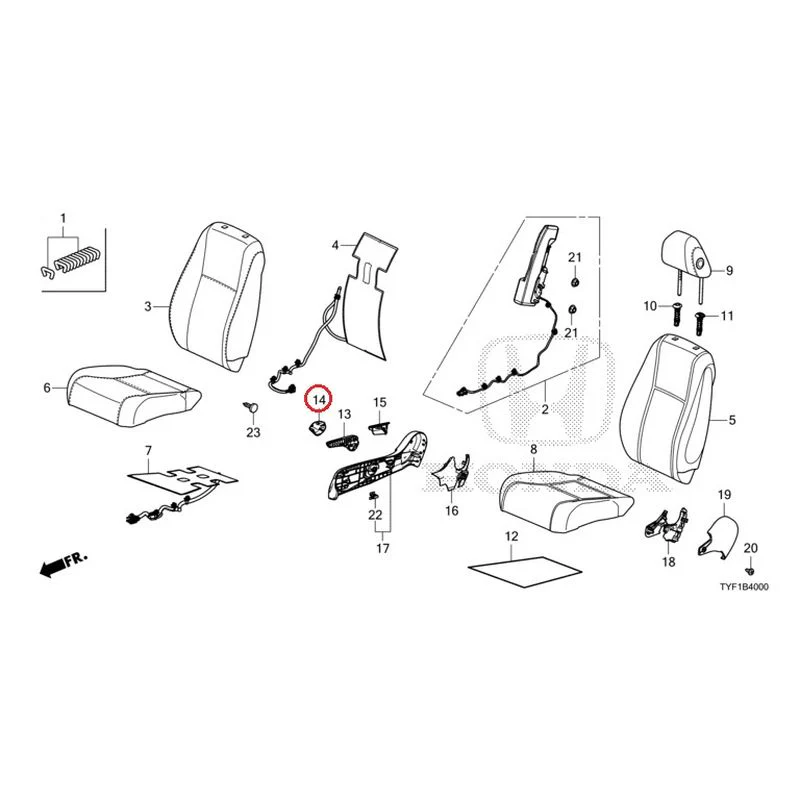 [NEW] JDM HONDA Honda e ZC7 2023 Front Seat (Driver's Side) GENUINE OEM - Image 16