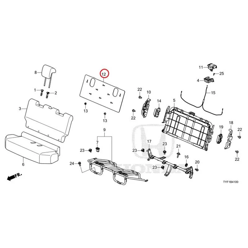 [NEW] JDM HONDA Honda e ZC7 2023 Rear Seat GENUINE OEM - Image 13