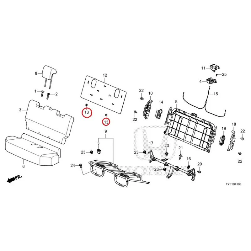 [NEW] JDM HONDA Honda e ZC7 2023 Rear Seat GENUINE OEM - Image 14