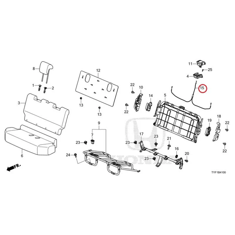[NEW] JDM HONDA Honda e ZC7 2023 Rear Seat GENUINE OEM - Image 16