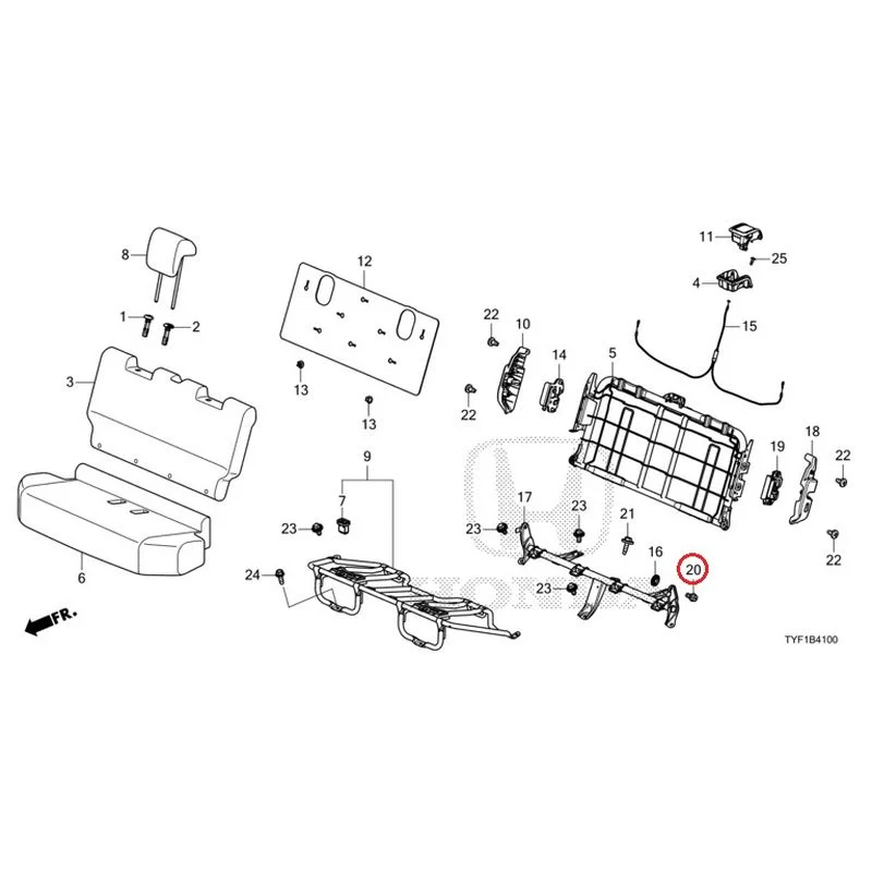 [NEW] JDM HONDA Honda e ZC7 2023 Rear Seat GENUINE OEM - Image 21