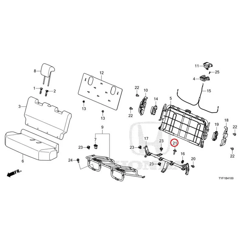 [NEW] JDM HONDA Honda e ZC7 2023 Rear Seat GENUINE OEM - Image 22