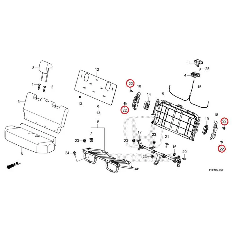 [NEW] JDM HONDA Honda e ZC7 2023 Rear Seat GENUINE OEM - Image 23