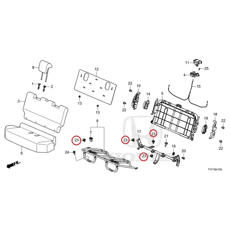 [NEW] JDM HONDA Honda e ZC7 2023 Rear Seat GENUINE OEM - Image 24