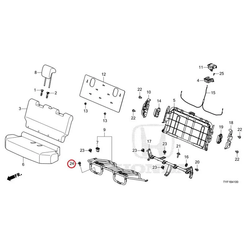 [NEW] JDM HONDA Honda e ZC7 2023 Rear Seat GENUINE OEM - Image 25