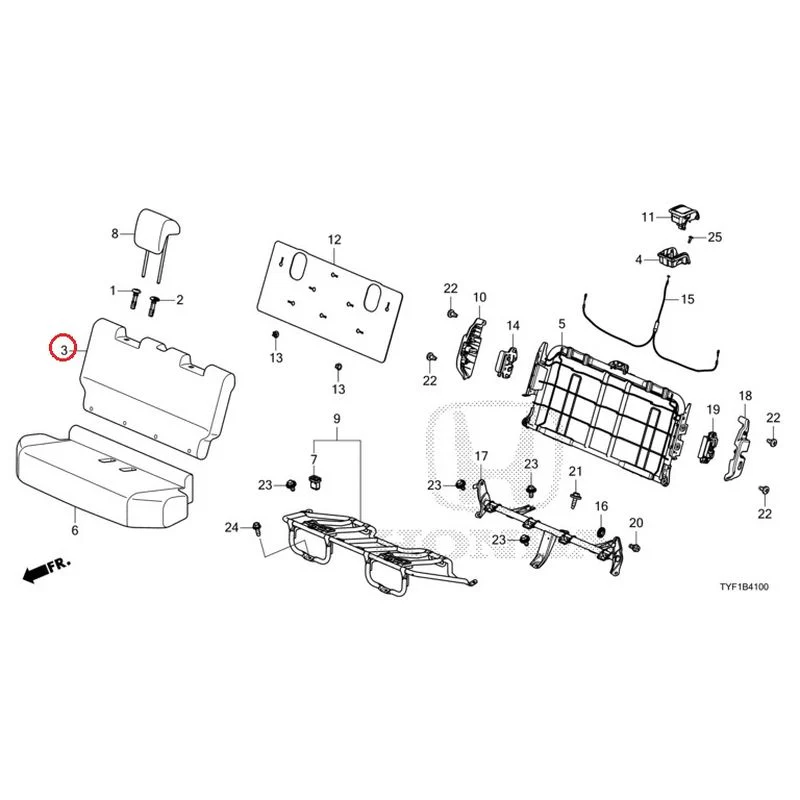 [NEW] JDM HONDA Honda e ZC7 2023 Rear Seat GENUINE OEM - Image 4