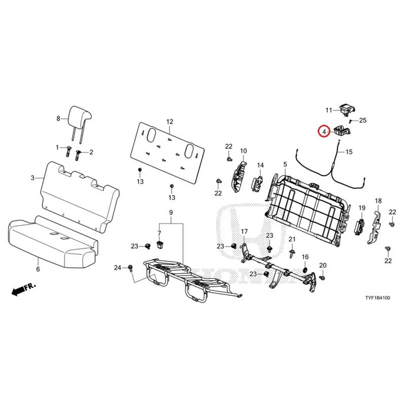 [NEW] JDM HONDA Honda e ZC7 2023 Rear Seat GENUINE OEM - Image 5