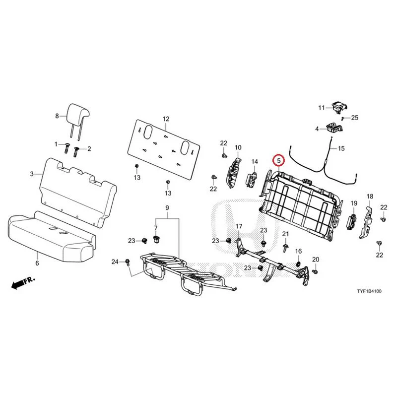 [NEW] JDM HONDA Honda e ZC7 2023 Rear Seat GENUINE OEM - Image 6