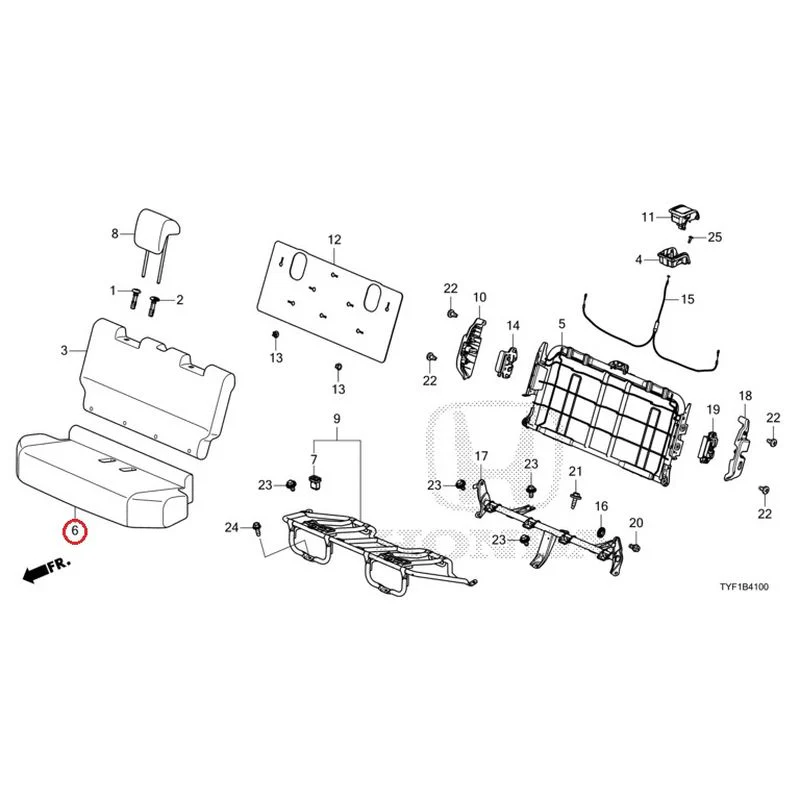 [NEW] JDM HONDA Honda e ZC7 2023 Rear Seat GENUINE OEM - Image 7