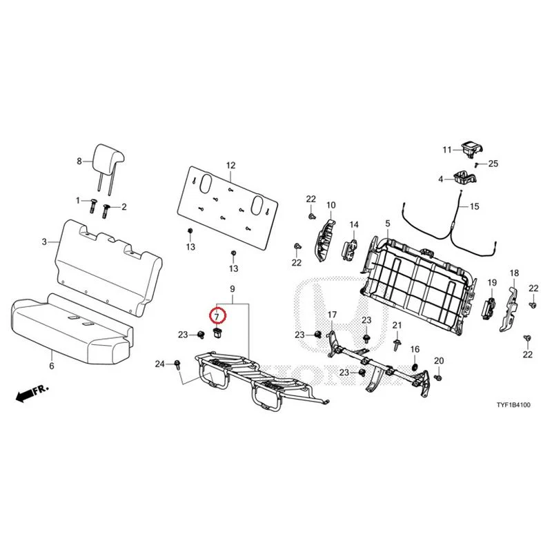 [NEW] JDM HONDA Honda e ZC7 2023 Rear Seat GENUINE OEM - Image 8