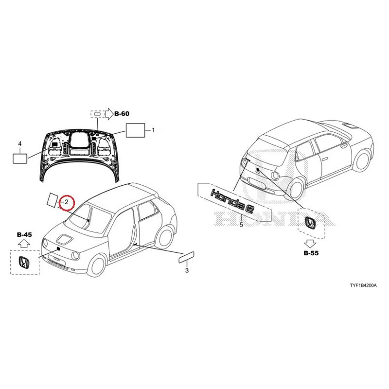 [NEW] JDM HONDA Honda e ZC7 2023 Emblem/Caution Label GENUINE OEM - Image 4