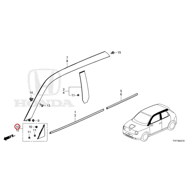 [NEW] JDM HONDA Honda e ZC7 2023 Molding GENUINE OEM - Image 11