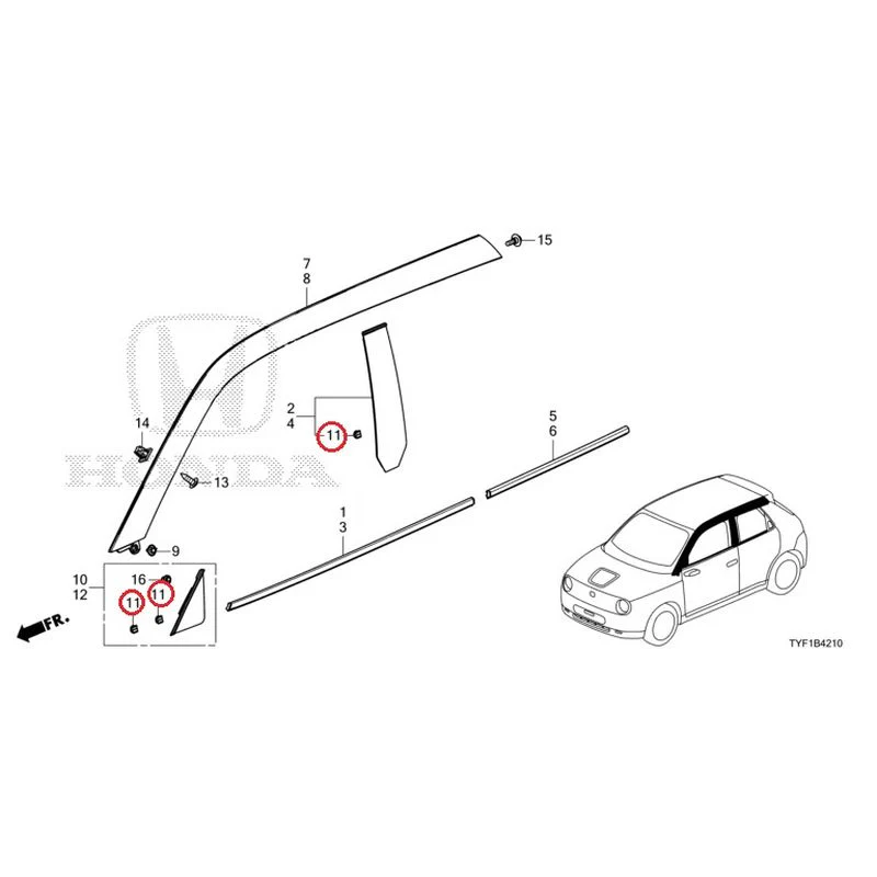 [NEW] JDM HONDA Honda e ZC7 2023 Molding GENUINE OEM - Image 12