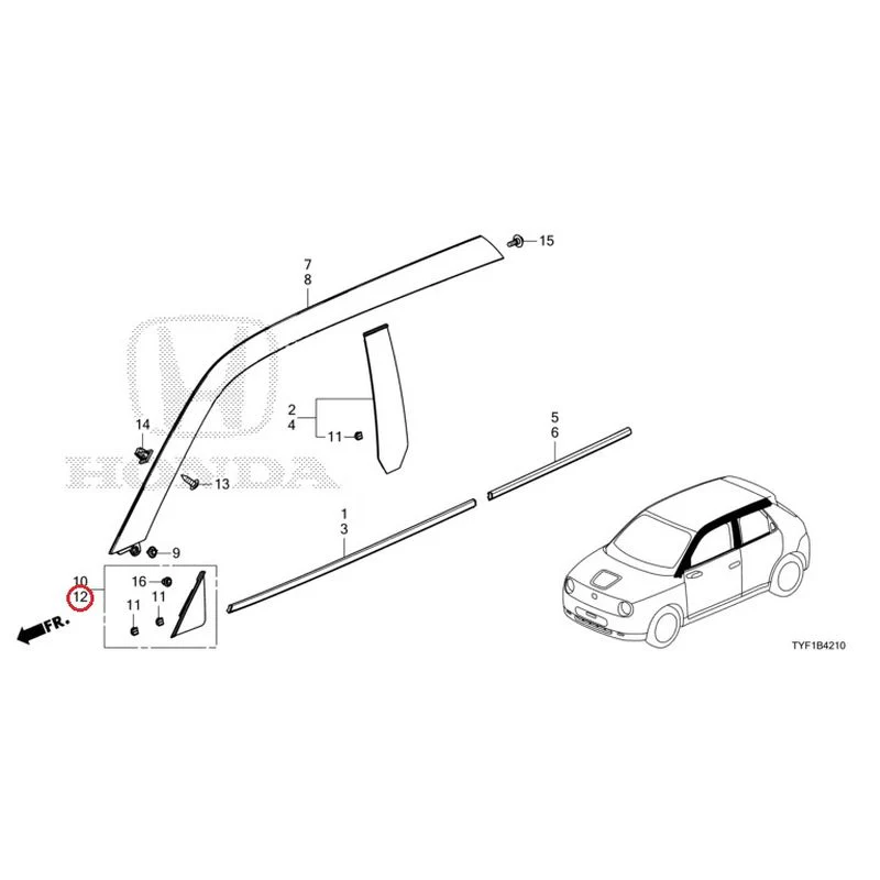 [NEW] JDM HONDA Honda e ZC7 2023 Molding GENUINE OEM - Image 13