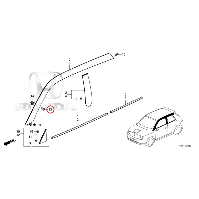 [NEW] JDM HONDA Honda e ZC7 2023 Molding GENUINE OEM - Image 14