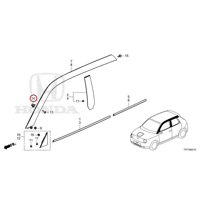 [NEW] JDM HONDA Honda e ZC7 2023 Molding GENUINE OEM - Image 15