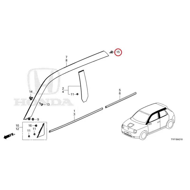 [NEW] JDM HONDA Honda e ZC7 2023 Molding GENUINE OEM - Image 16