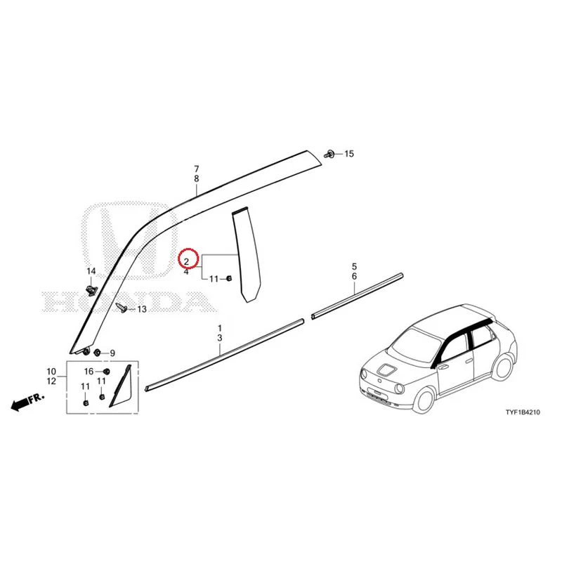 [NEW] JDM HONDA Honda e ZC7 2023 Molding GENUINE OEM - Image 3