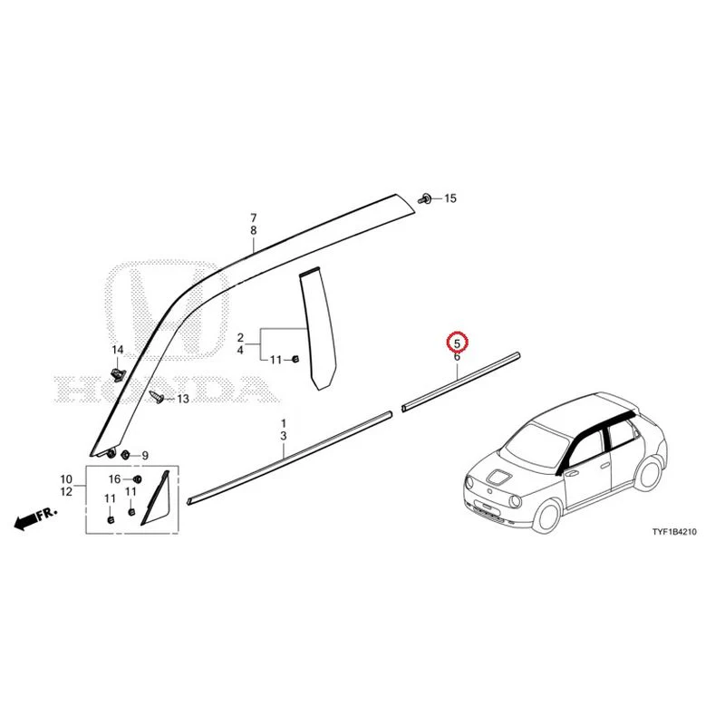 [NEW] JDM HONDA Honda e ZC7 2023 Molding GENUINE OEM - Image 6