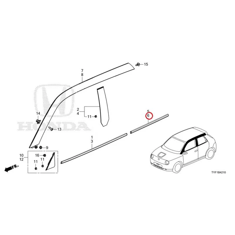[NEW] JDM HONDA Honda e ZC7 2023 Molding GENUINE OEM - Image 7