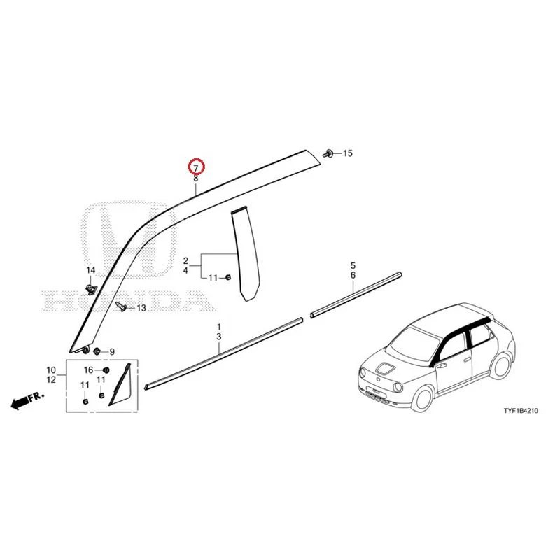 [NEW] JDM HONDA Honda e ZC7 2023 Molding GENUINE OEM - Image 8