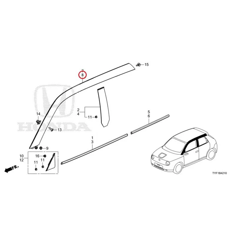 [NEW] JDM HONDA Honda e ZC7 2023 Molding GENUINE OEM - Image 9