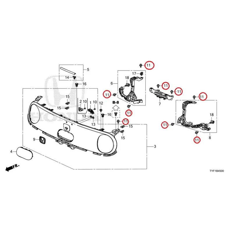 [NEW] JDM HONDA Honda e ZC7 2023 Front Grill GENUINE OEM - Image 12