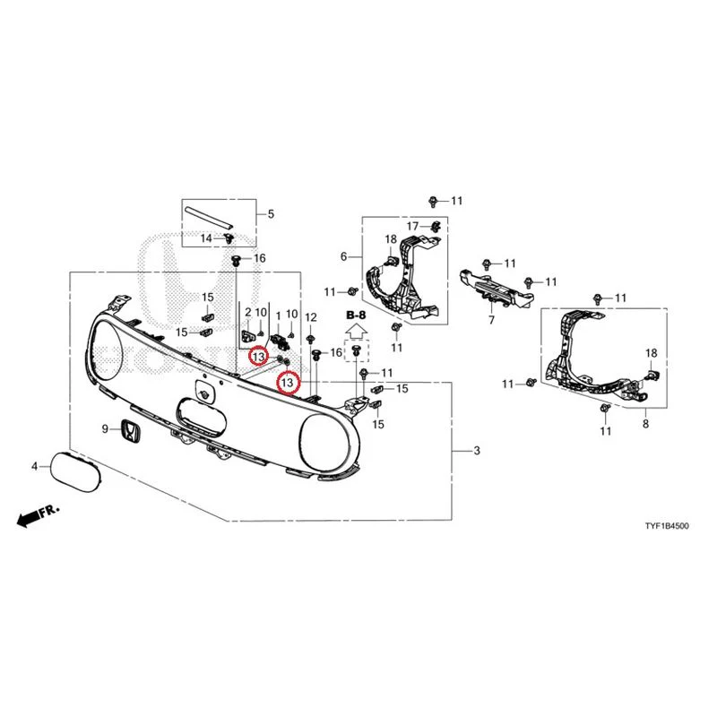[NEW] JDM HONDA Honda e ZC7 2023 Front Grill GENUINE OEM - Image 14