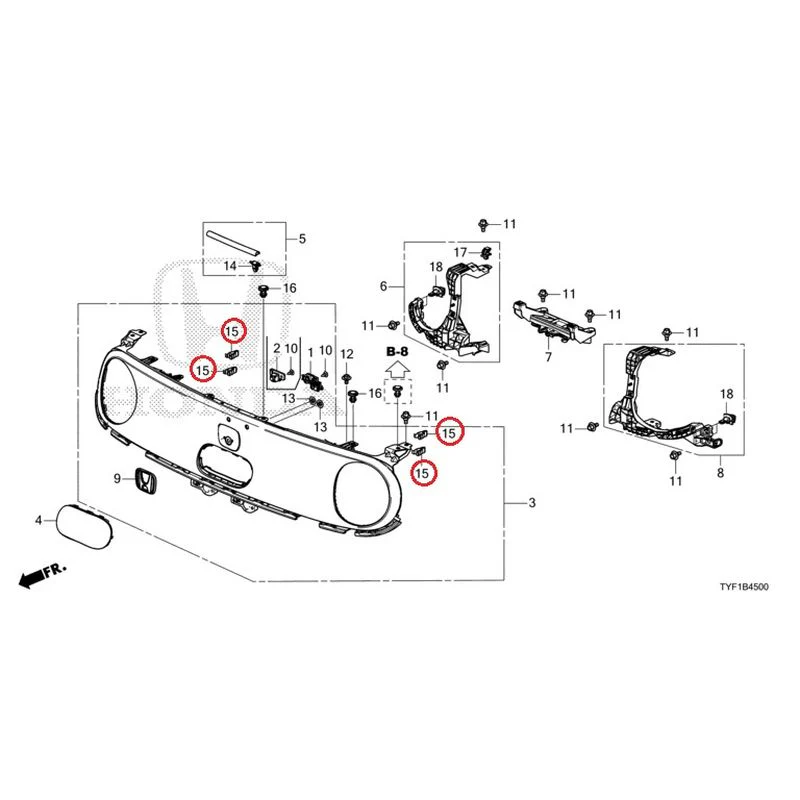 [NEW] JDM HONDA Honda e ZC7 2023 Front Grill GENUINE OEM - Image 16