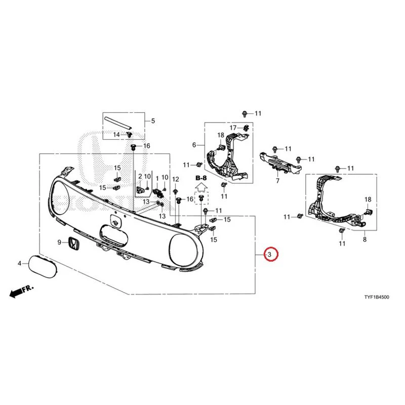 [NEW] JDM HONDA Honda e ZC7 2023 Front Grill GENUINE OEM - Image 4