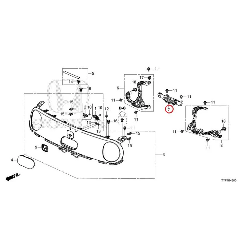 [NEW] JDM HONDA Honda e ZC7 2023 Front Grill GENUINE OEM - Image 8