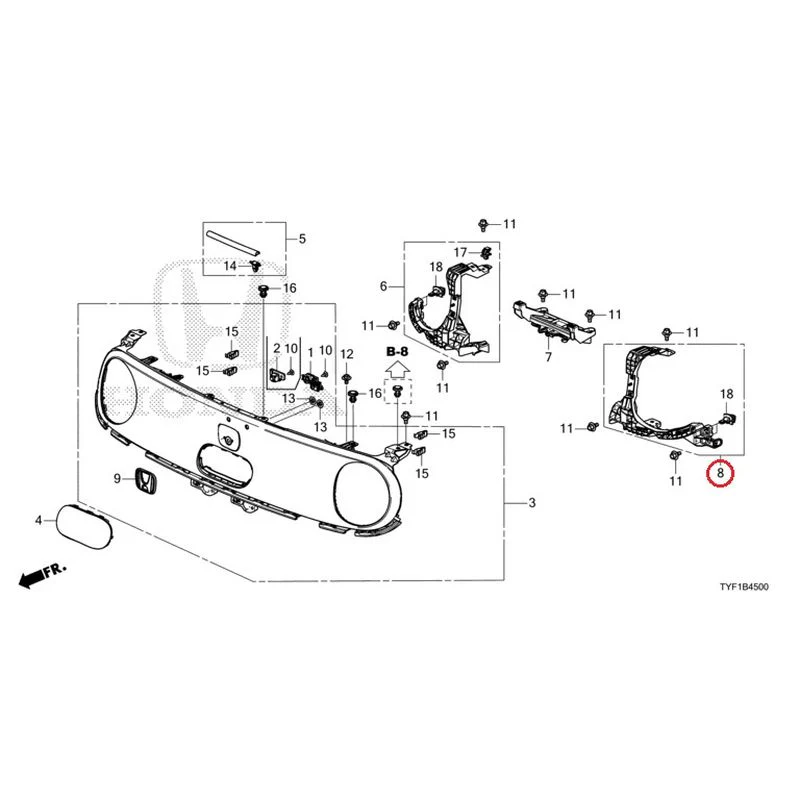 [NEW] JDM HONDA Honda e ZC7 2023 Front Grill GENUINE OEM - Image 9