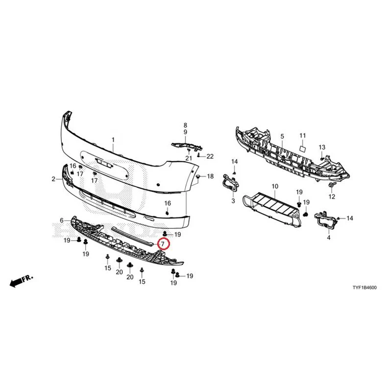 [NEW] JDM HONDA Honda e ZC7 2023 Front Bumper GENUINE OEM - Image 13