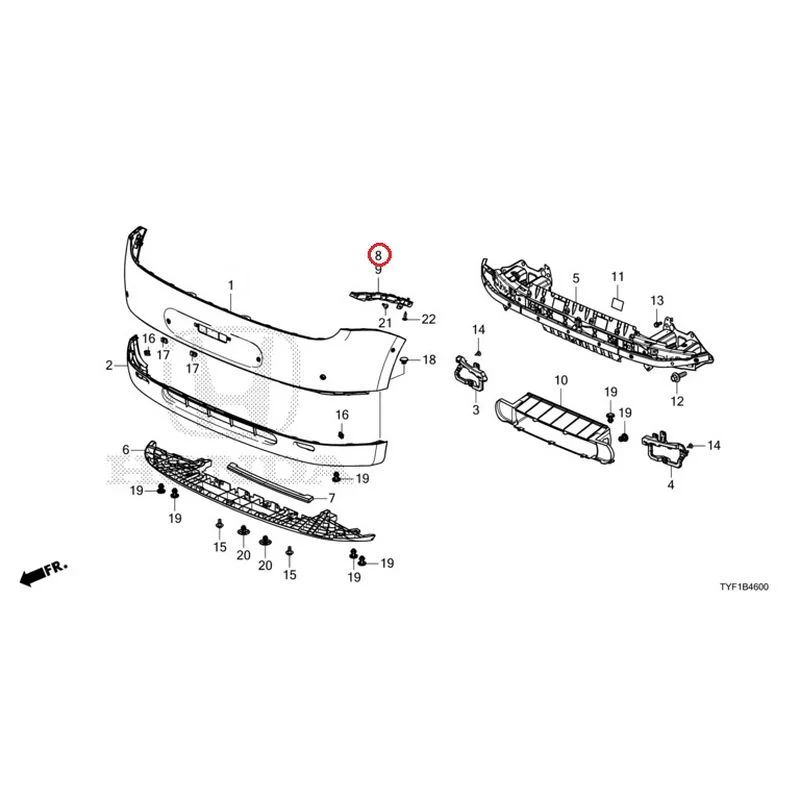 [NEW] JDM HONDA Honda e ZC7 2023 Front Bumper GENUINE OEM - Image 14