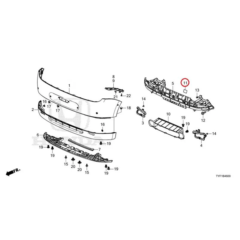 [NEW] JDM HONDA Honda e ZC7 2023 Front Bumper GENUINE OEM - Image 17