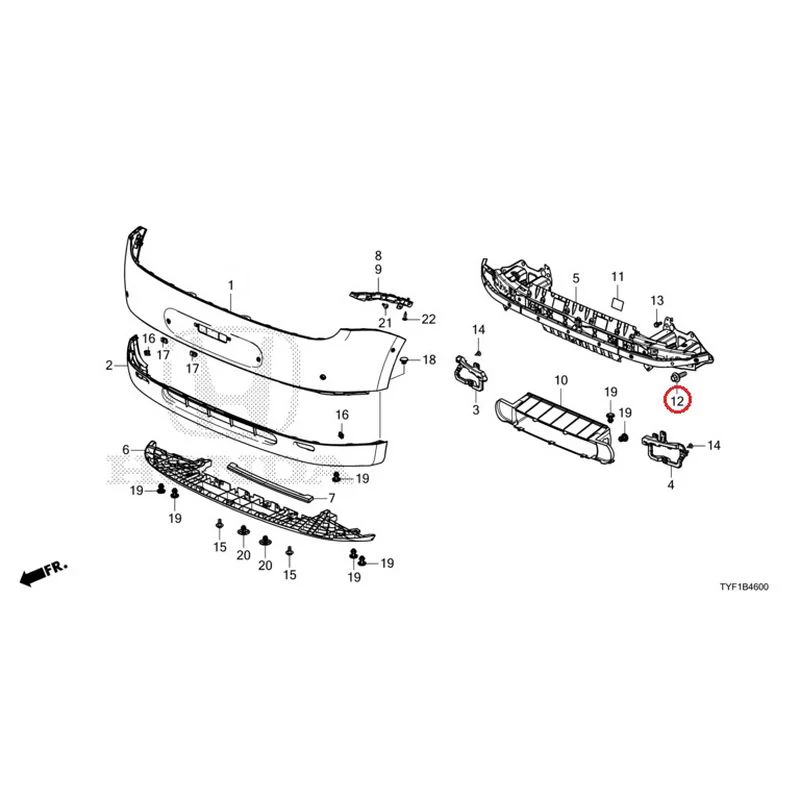 [NEW] JDM HONDA Honda e ZC7 2023 Front Bumper GENUINE OEM - Image 18