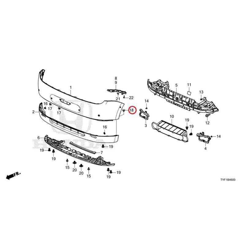 [NEW] JDM HONDA Honda e ZC7 2023 Front Bumper GENUINE OEM - Image 24