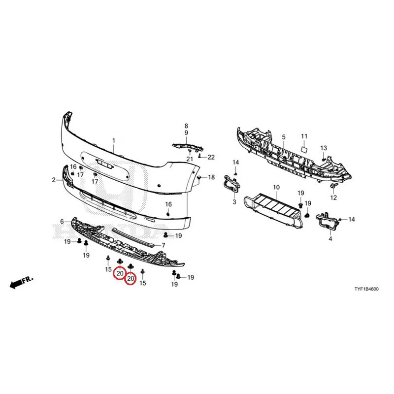 [NEW] JDM HONDA Honda e ZC7 2023 Front Bumper GENUINE OEM - Image 26