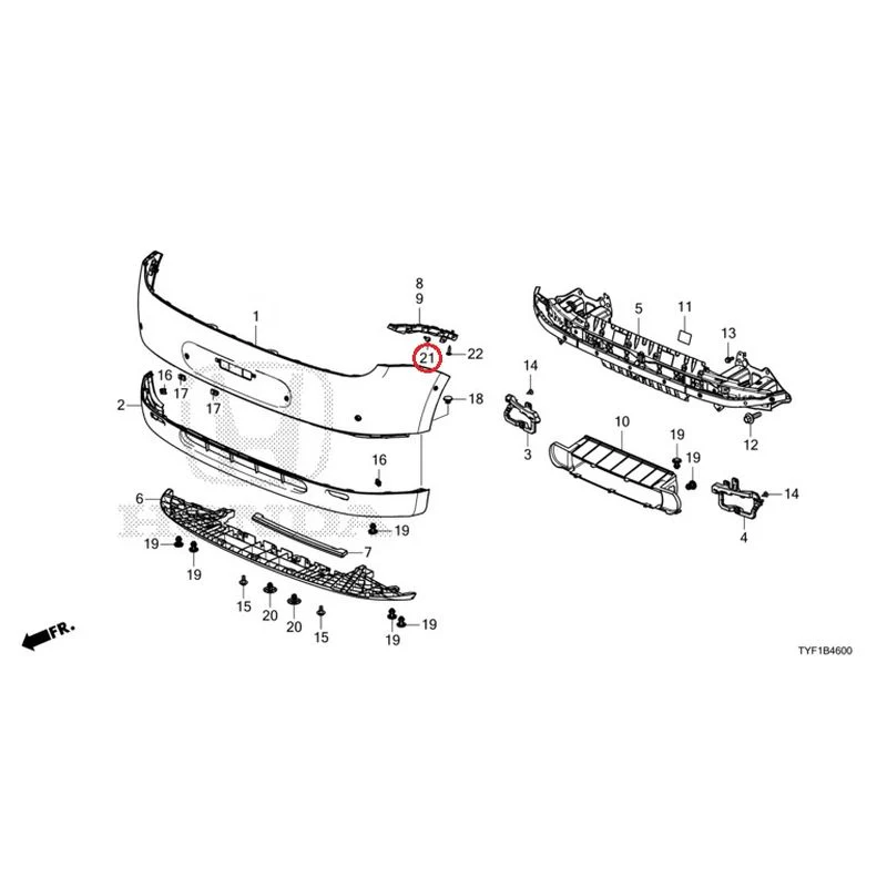 [NEW] JDM HONDA Honda e ZC7 2023 Front Bumper GENUINE OEM - Image 27
