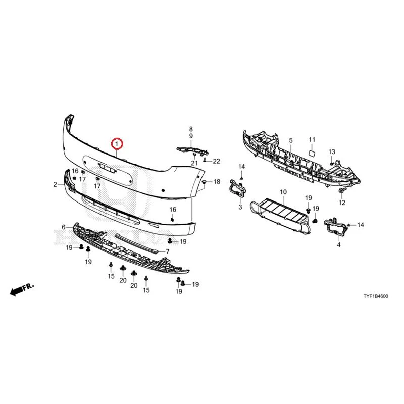 [NEW] JDM HONDA Honda e ZC7 2023 Front Bumper GENUINE OEM - Image 3