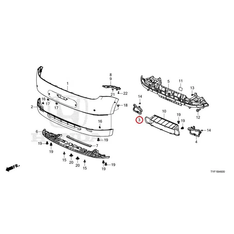[NEW] JDM HONDA Honda e ZC7 2023 Front Bumper GENUINE OEM - Image 9